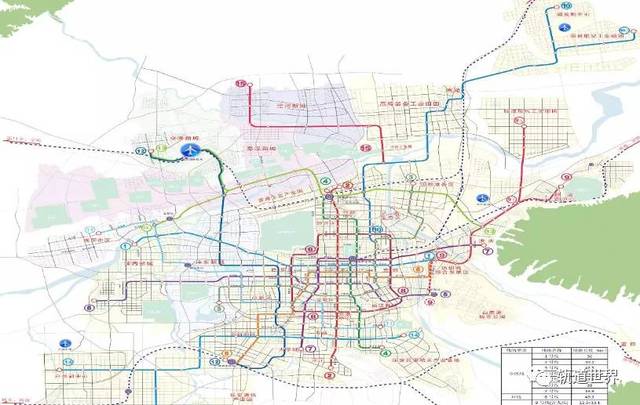 西安市城市軌道交通建設規劃(2017-2023年)有10條線路